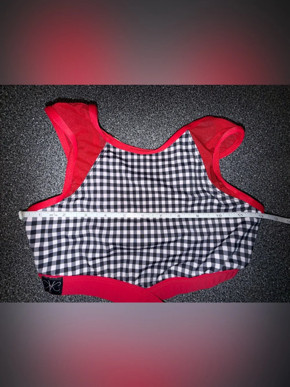 Kandi Kouture Red & Black Gingham Two-Piece Dance Set Size Child X-Large